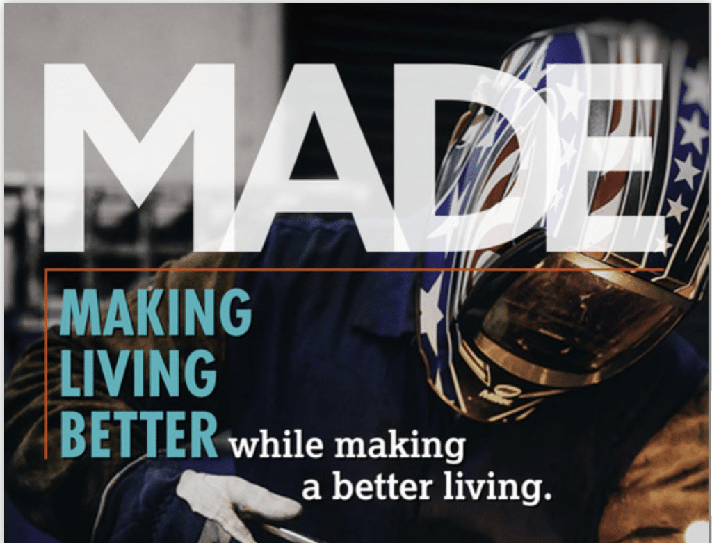 An image of MADE magazine, a workforce development publication